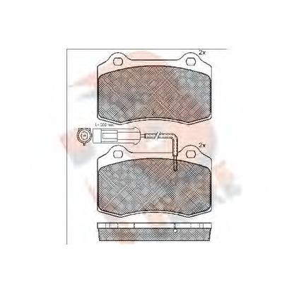 Photo Kit de plaquettes de frein, frein à disque R BRAKE RB1058