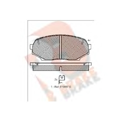 Фото Комплект тормозных колодок, дисковый тормоз R BRAKE RB1099