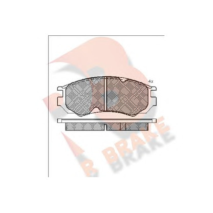 Photo Kit de plaquettes de frein, frein à disque R BRAKE RB1105
