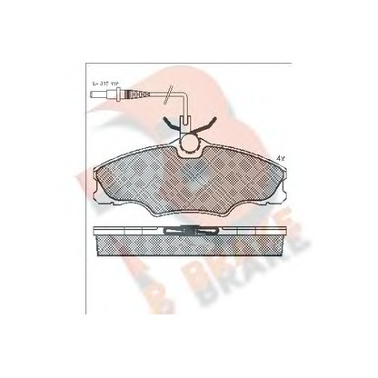 Photo Brake Pad Set, disc brake R BRAKE RB1107