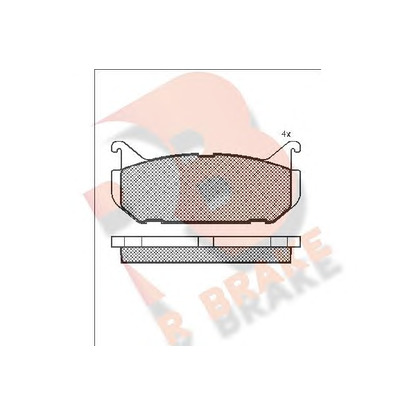 Photo Kit de plaquettes de frein, frein à disque R BRAKE RB1110