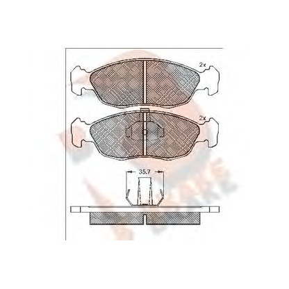 Zdjęcie Zestaw klocków hamulcowych, hamulce tarczowe R BRAKE RB1121