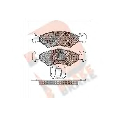 Foto Bremsbelagsatz, Scheibenbremse R BRAKE RB1142