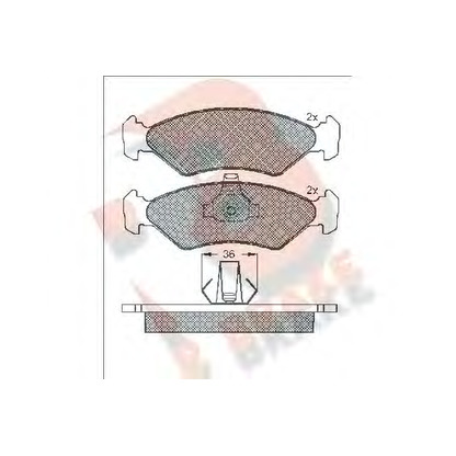 Foto Bremsbelagsatz, Scheibenbremse R BRAKE RB1143