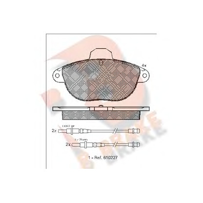 Photo Kit de plaquettes de frein, frein à disque R BRAKE RB1154