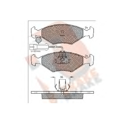 Photo Kit de plaquettes de frein, frein à disque R BRAKE RB1226