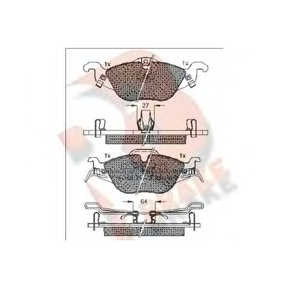 Фото Комплект тормозных колодок, дисковый тормоз R BRAKE RB1249