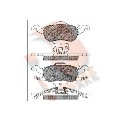 Photo Kit de plaquettes de frein, frein à disque R BRAKE RB1264