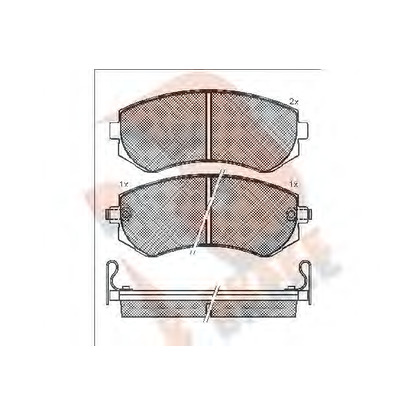 Photo Brake Pad Set, disc brake R BRAKE RB1300