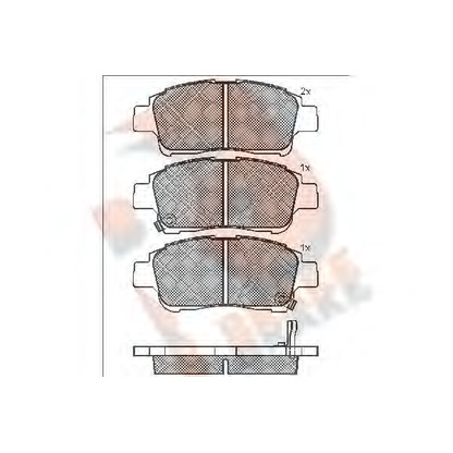 Zdjęcie Zestaw klocków hamulcowych, hamulce tarczowe R BRAKE RB1304