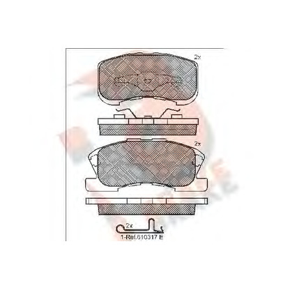 Photo Kit de plaquettes de frein, frein à disque R BRAKE RB1342