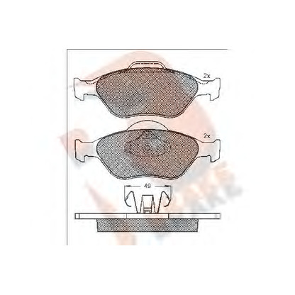 Foto Kit pastiglie freno, Freno a disco R BRAKE RB1343