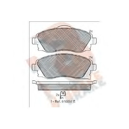 Photo Brake Pad Set, disc brake R BRAKE RB1353