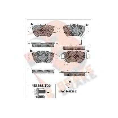 Фото Комплект тормозных колодок, дисковый тормоз R BRAKE RB1363702