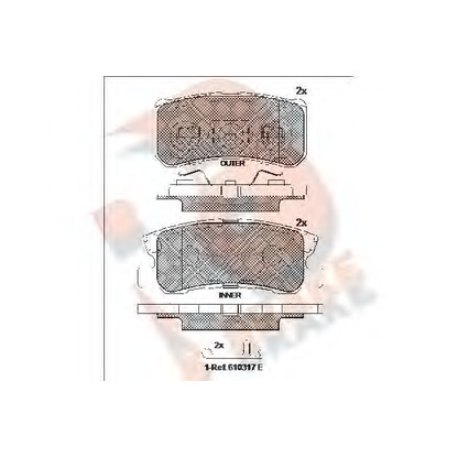 Photo Kit de plaquettes de frein, frein à disque R BRAKE RB1375202