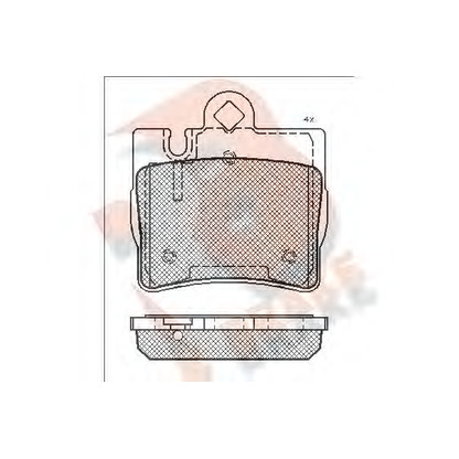 Фото Комплект тормозных колодок, дисковый тормоз R BRAKE RB1390