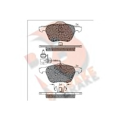 Фото Комплект тормозных колодок, дисковый тормоз R BRAKE RB1395