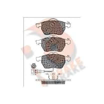 Фото Комплект тормозных колодок, дисковый тормоз R BRAKE RB1396