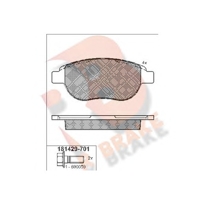 Foto Kit pastiglie freno, Freno a disco R BRAKE RB1429701