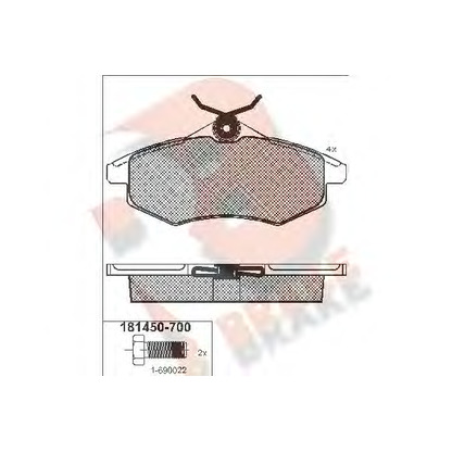 Photo Brake Pad Set, disc brake R BRAKE RB1450700