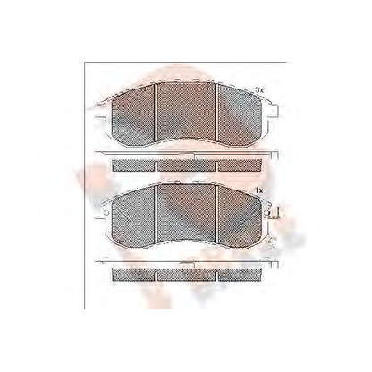 Photo Brake Pad Set, disc brake R BRAKE RB1507