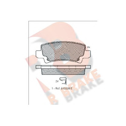 Фото Комплект тормозных колодок, дисковый тормоз R BRAKE RB1514