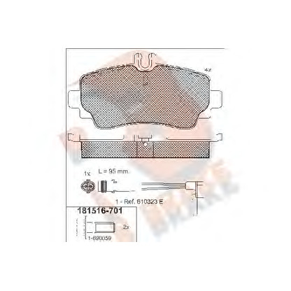 Zdjęcie Zestaw klocków hamulcowych, hamulce tarczowe R BRAKE RB1516701