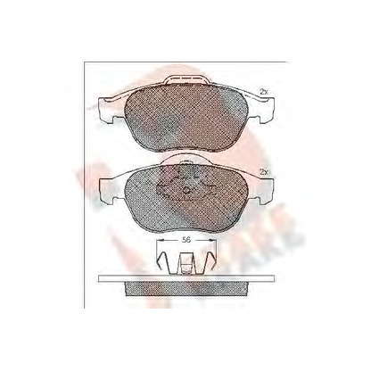 Foto Bremsbelagsatz, Scheibenbremse R BRAKE RB1533