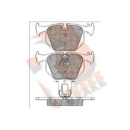 Foto Kit pastiglie freno, Freno a disco R BRAKE RB1552