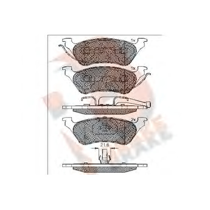 Zdjęcie Zestaw klocków hamulcowych, hamulce tarczowe R BRAKE RB1564
