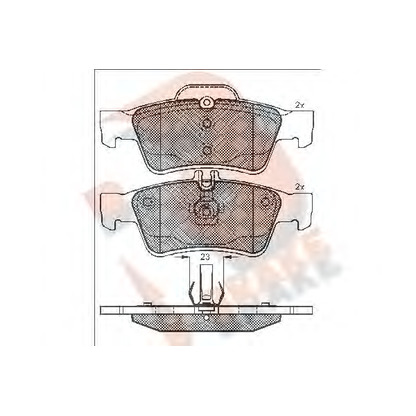 Zdjęcie Zestaw klocków hamulcowych, hamulce tarczowe R BRAKE RB1576