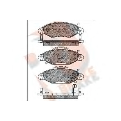 Фото Комплект тормозных колодок, дисковый тормоз R BRAKE RB1587