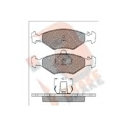 Фото Комплект тормозных колодок, дисковый тормоз R BRAKE RB1596