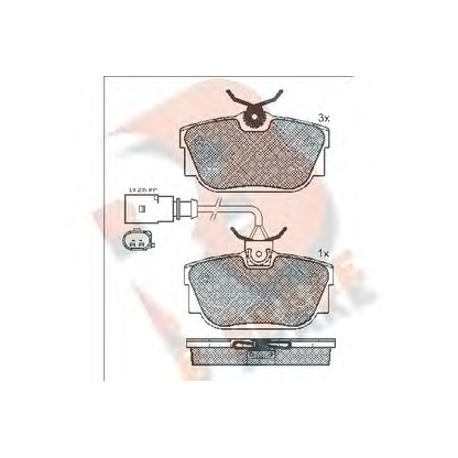 Foto Bremsbelagsatz, Scheibenbremse R BRAKE RB1614