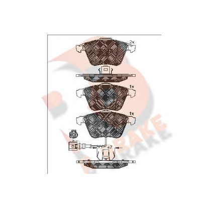 Photo Kit de plaquettes de frein, frein à disque R BRAKE RB1653