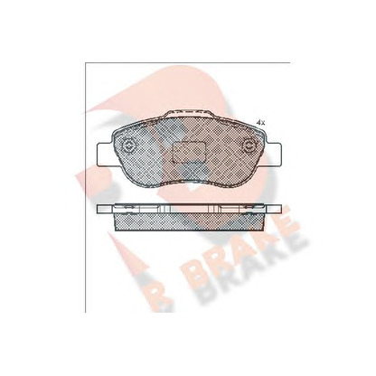 Фото Комплект тормозных колодок, дисковый тормоз R BRAKE RB1659