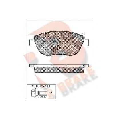 Foto Kit pastiglie freno, Freno a disco R BRAKE RB1673701