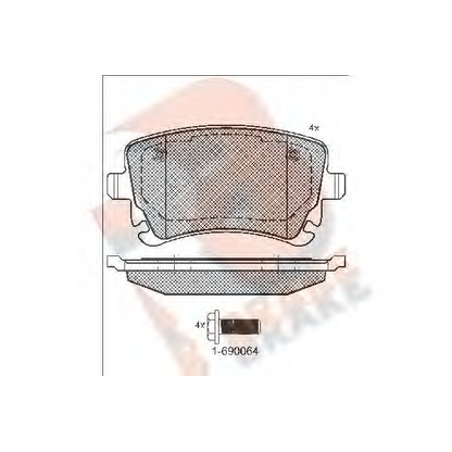 Zdjęcie Zestaw klocków hamulcowych, hamulce tarczowe R BRAKE RB1674204