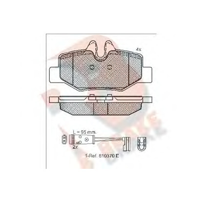 Фото Комплект тормозных колодок, дисковый тормоз R BRAKE RB1676