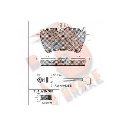 Photo Kit de plaquettes de frein, frein à disque R BRAKE RB1678700