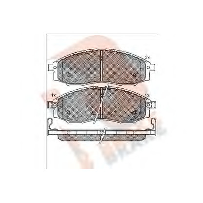 Zdjęcie Zestaw klocków hamulcowych, hamulce tarczowe R BRAKE RB1703