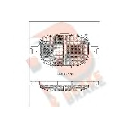 Foto Bremsbelagsatz, Scheibenbremse R BRAKE RB1704