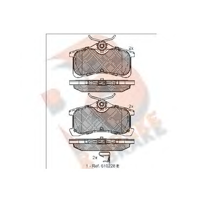 Photo Brake Pad Set, disc brake R BRAKE RB1728