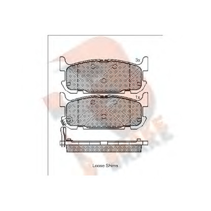 Фото Комплект тормозных колодок, дисковый тормоз R BRAKE RB1738