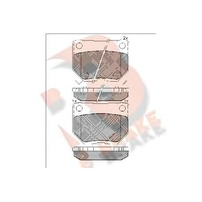 Фото Комплект тормозных колодок, дисковый тормоз R BRAKE RB1749200