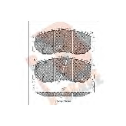 Photo Brake Pad Set, disc brake R BRAKE RB1798