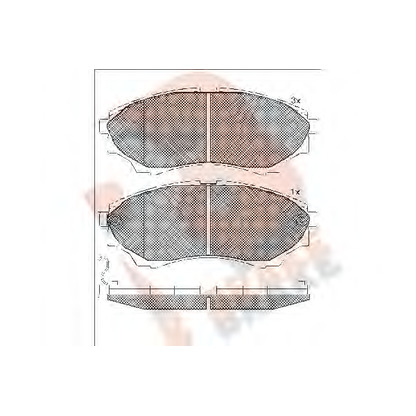 Photo Kit de plaquettes de frein, frein à disque R BRAKE RB1822