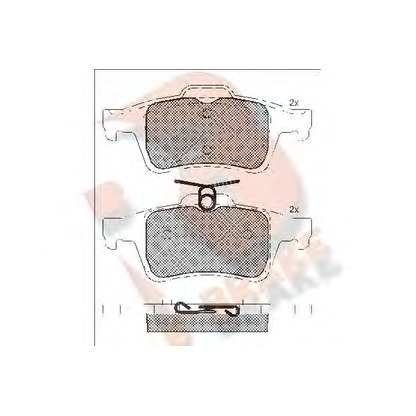 Foto Bremsbelagsatz, Scheibenbremse R BRAKE RB1825