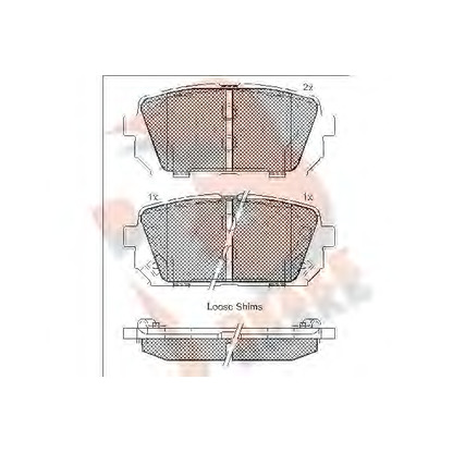 Фото Комплект тормозных колодок, дисковый тормоз R BRAKE RB1827