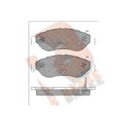 Zdjęcie Zestaw klocków hamulcowych, hamulce tarczowe R BRAKE RB1850